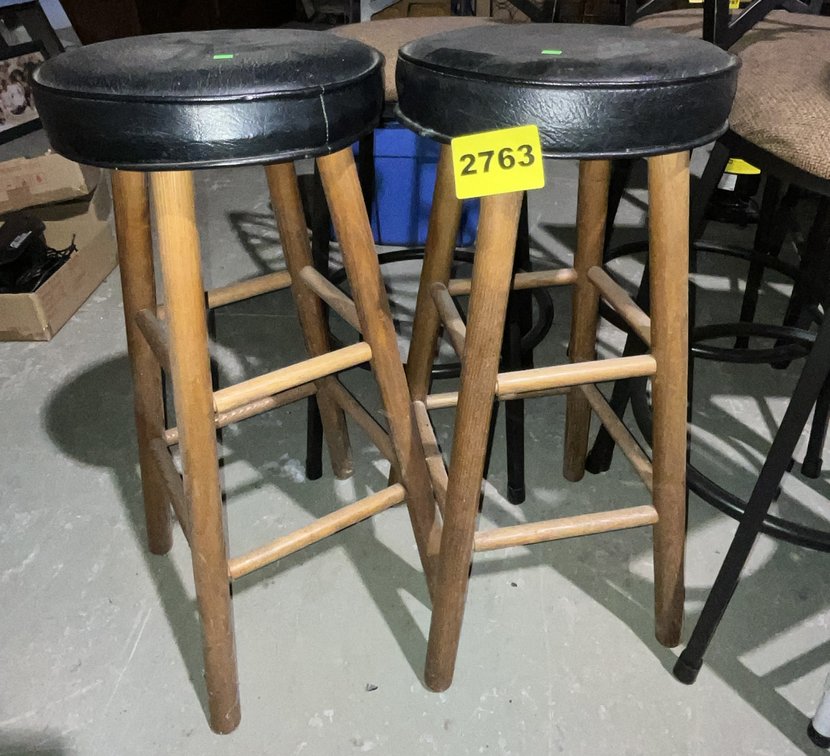2 Wooden Bar Stools