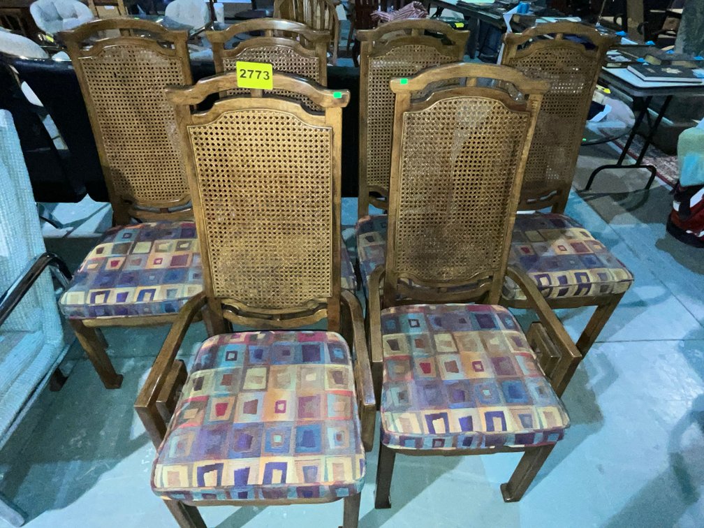 6 Wooden Table Chairs