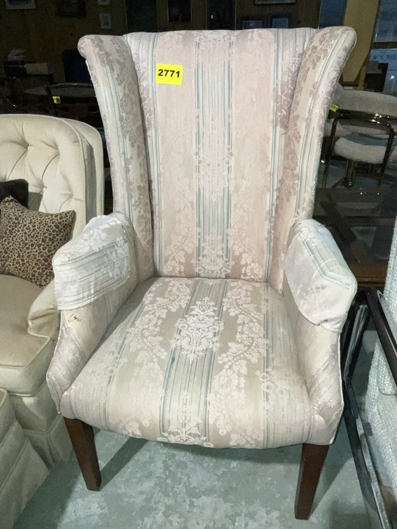 Pink Wingback Arm Chair