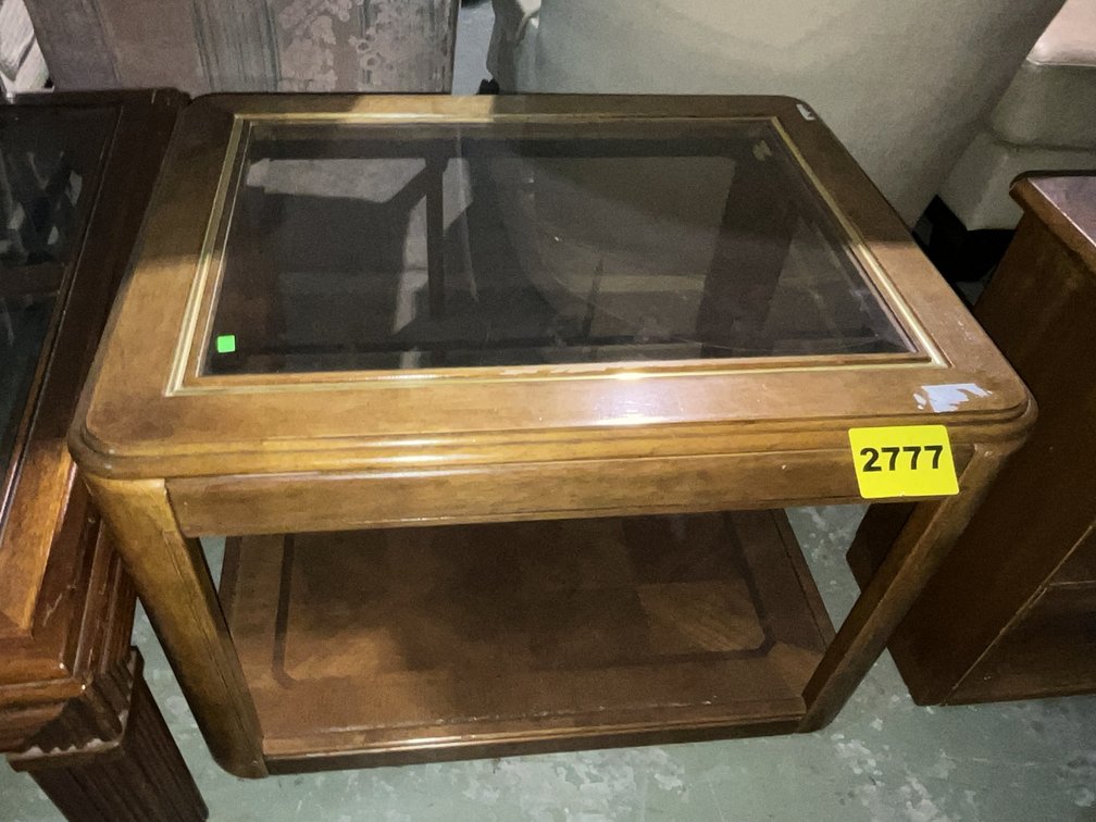 Square Coffee Table With Glass Top