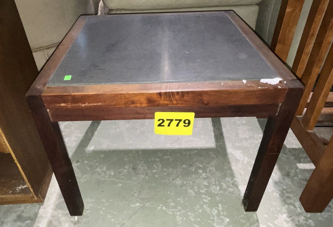 Cherry Wood Table With A Slate Top