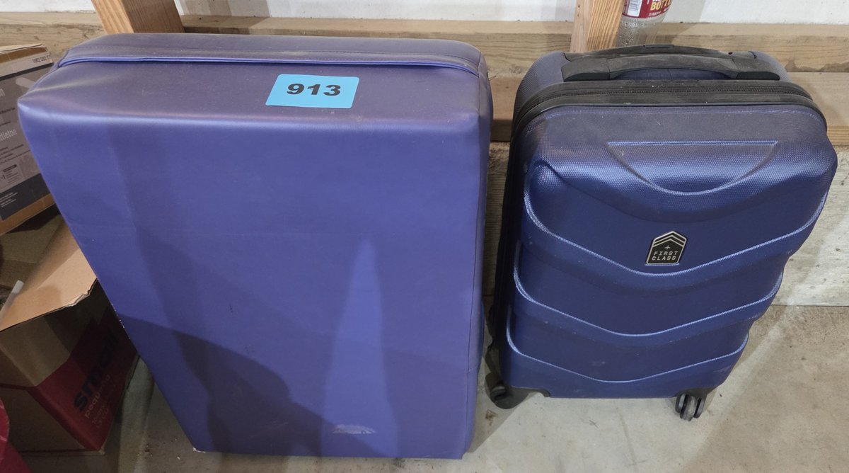First Class Suitcase and Cushion