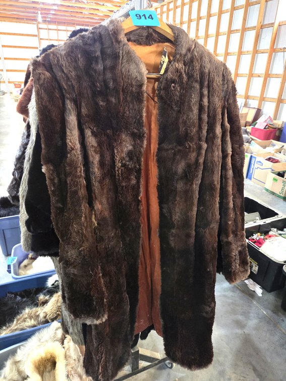 1 Brown Fur Full Length Coat By Parisian Fur Co Dallas