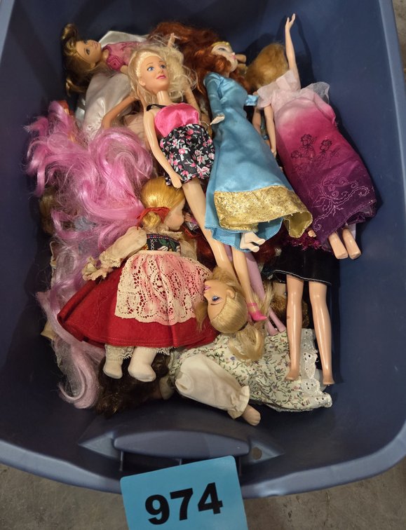 Tote With Small Assorted Dolls