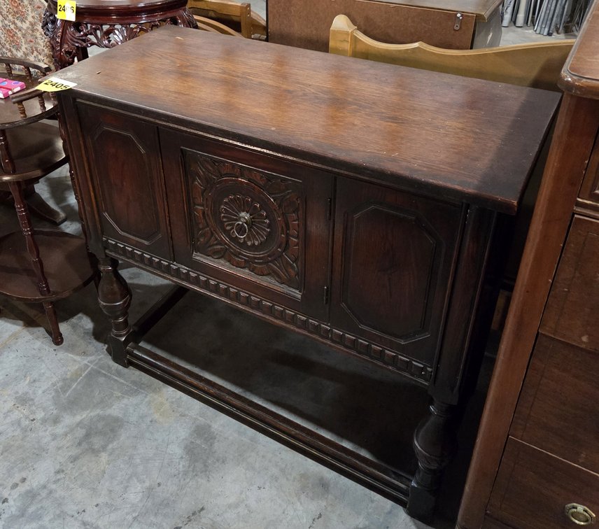 Jacob Bean Revival Oak Side Board 1920's