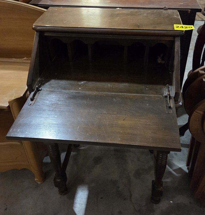 Queen Anne Style Secretary Desk, Cherry Wood