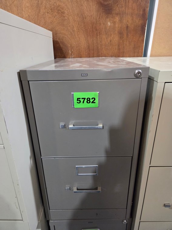 2 Drawer Metal Filing Cabinet w/ Key