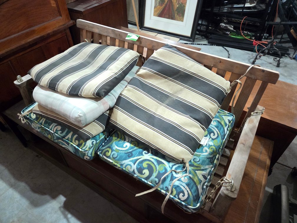 Porch Swing and Coffee Table
