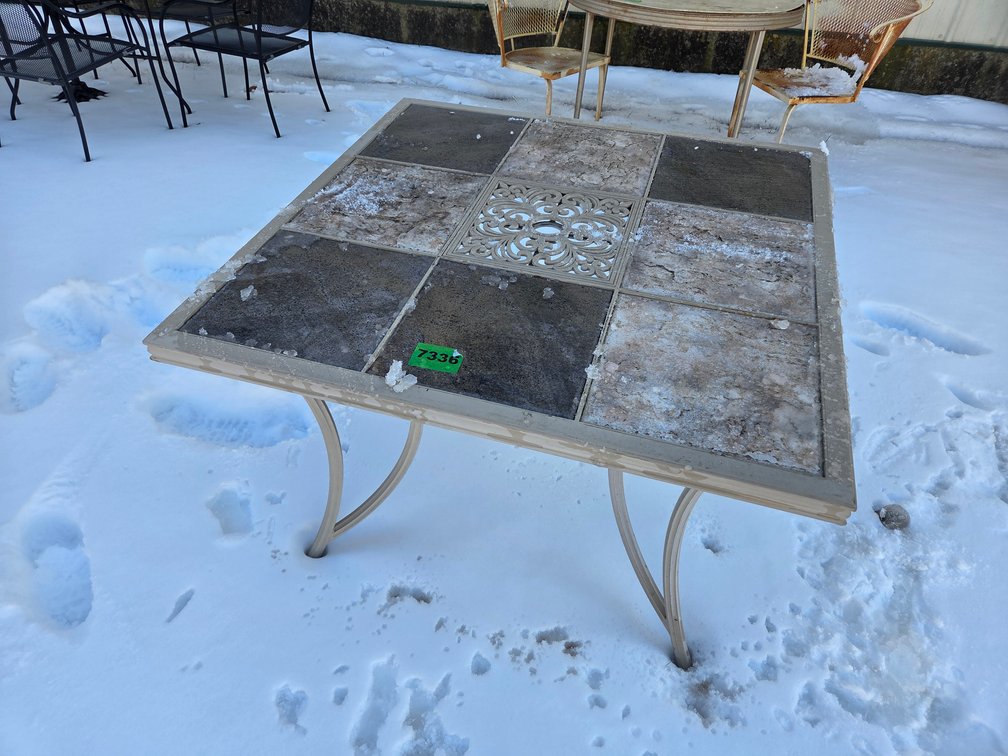 Inlay Tile Top Table