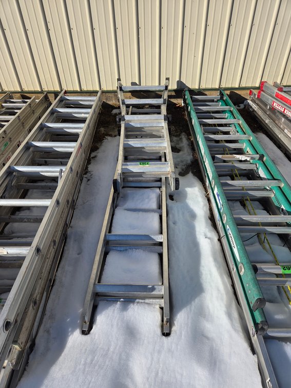 16' Aluminum Ext., 13' Worlds Strongest Aluminum, & 1 - 16' Keller Aluminum