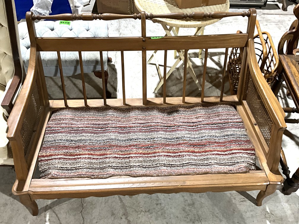 Vintage Wood Frame Sofa