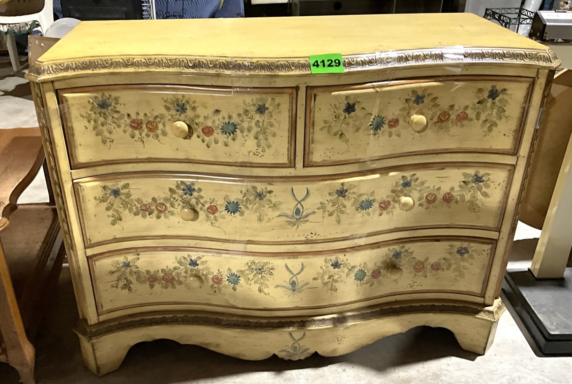 Handpainted Venetian Barocchetto Style Chest of Drawers