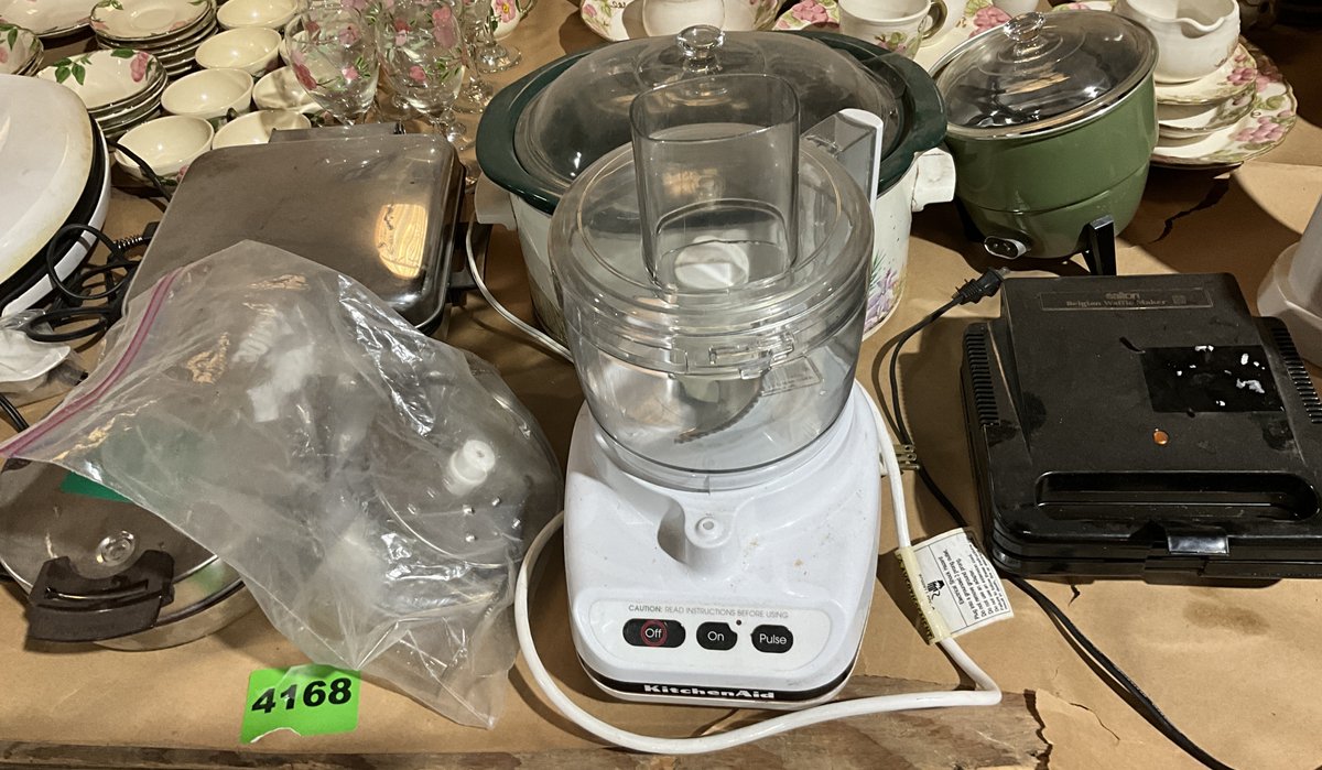 Crock Pot, Kitchen Aid Slicer, 2 Waffle Makers