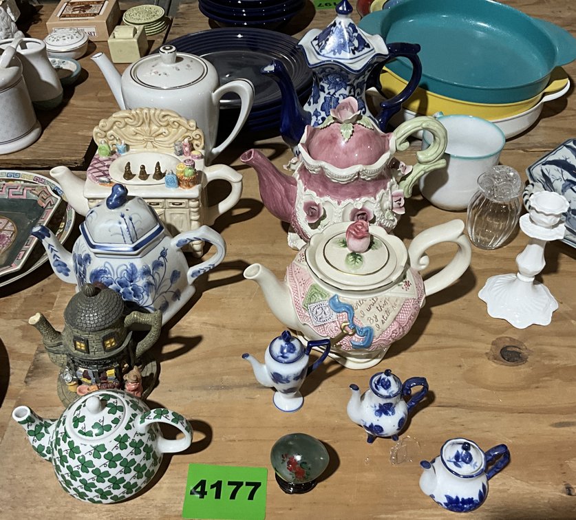 15 Pcs Decorative Vintage Tea Pots, Candleholder, Decorative Egg