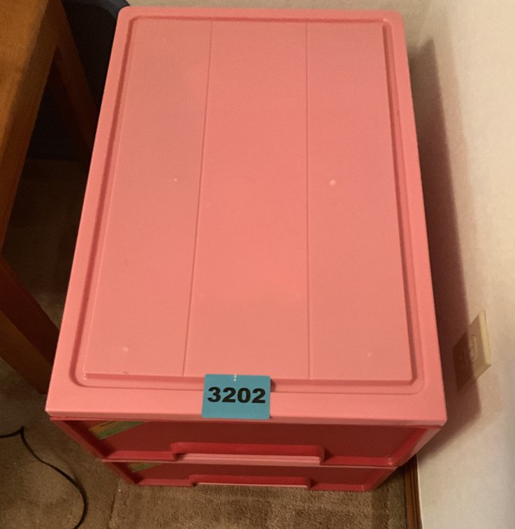 2 Portable Plastic Shelves Kids Clothes