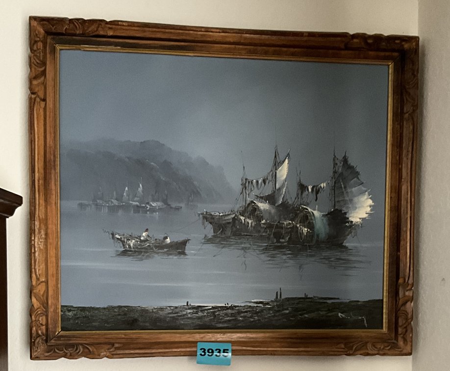 Painting On Canvas 27x32 Japanese Artist