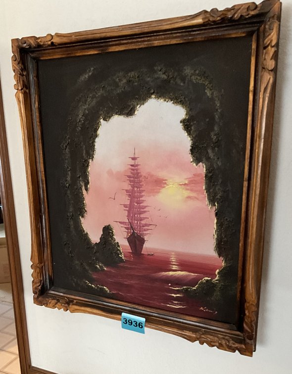 Painting On Canvas 32x27 Japanese Artist