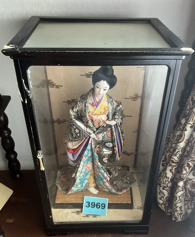 Japanese Lady Behind Glass