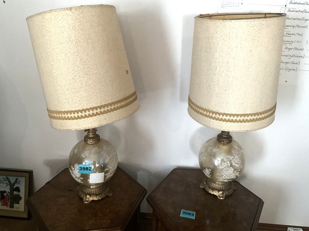 Floral Glass Lamps Japanese