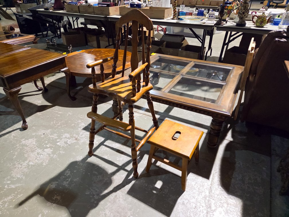 Vintage High Chair & Step Stool