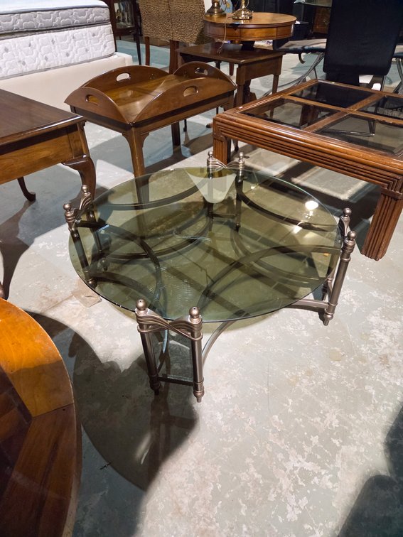 Regency Style Glass Top Table