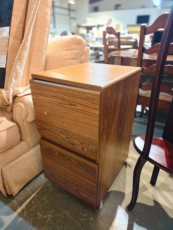 Baker Road Oak 2 Drawer Vertical File Cabinet