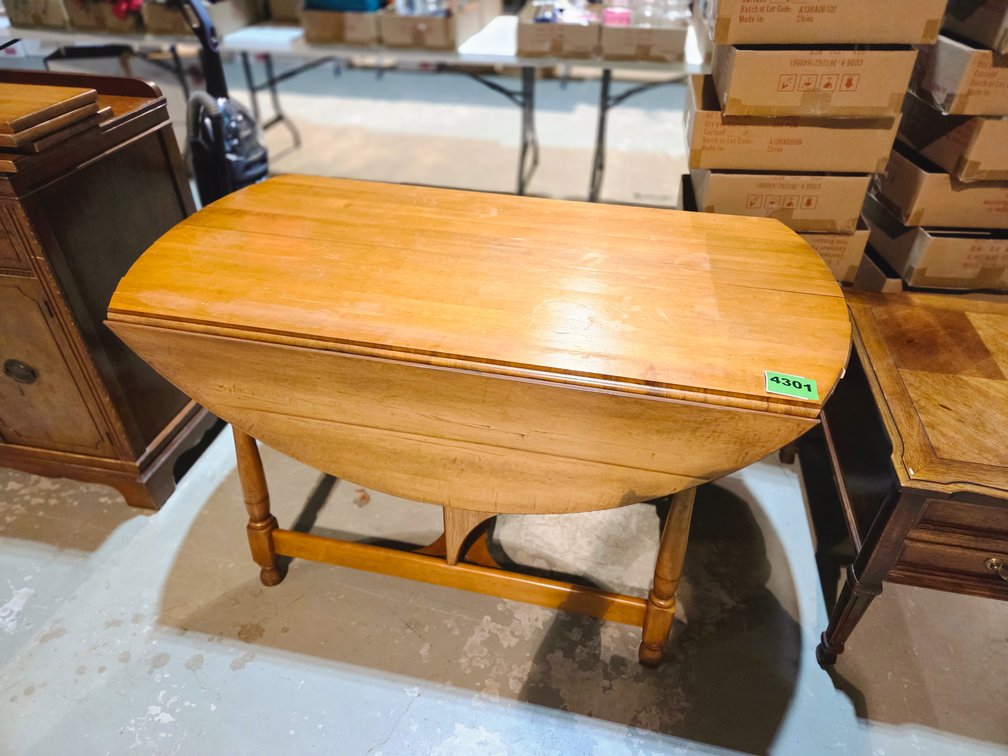 Wooden Drop Leaf Table With 4 Inserts