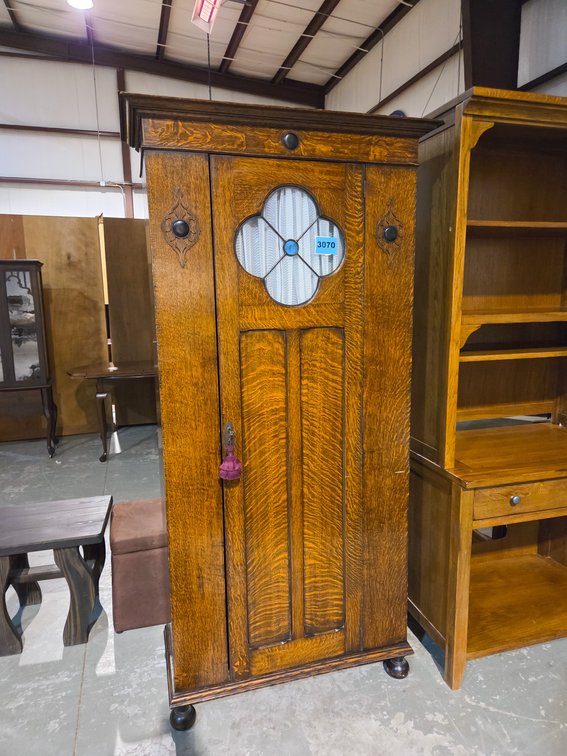 Vintage Tiger Oak Armoire/Wardrobe