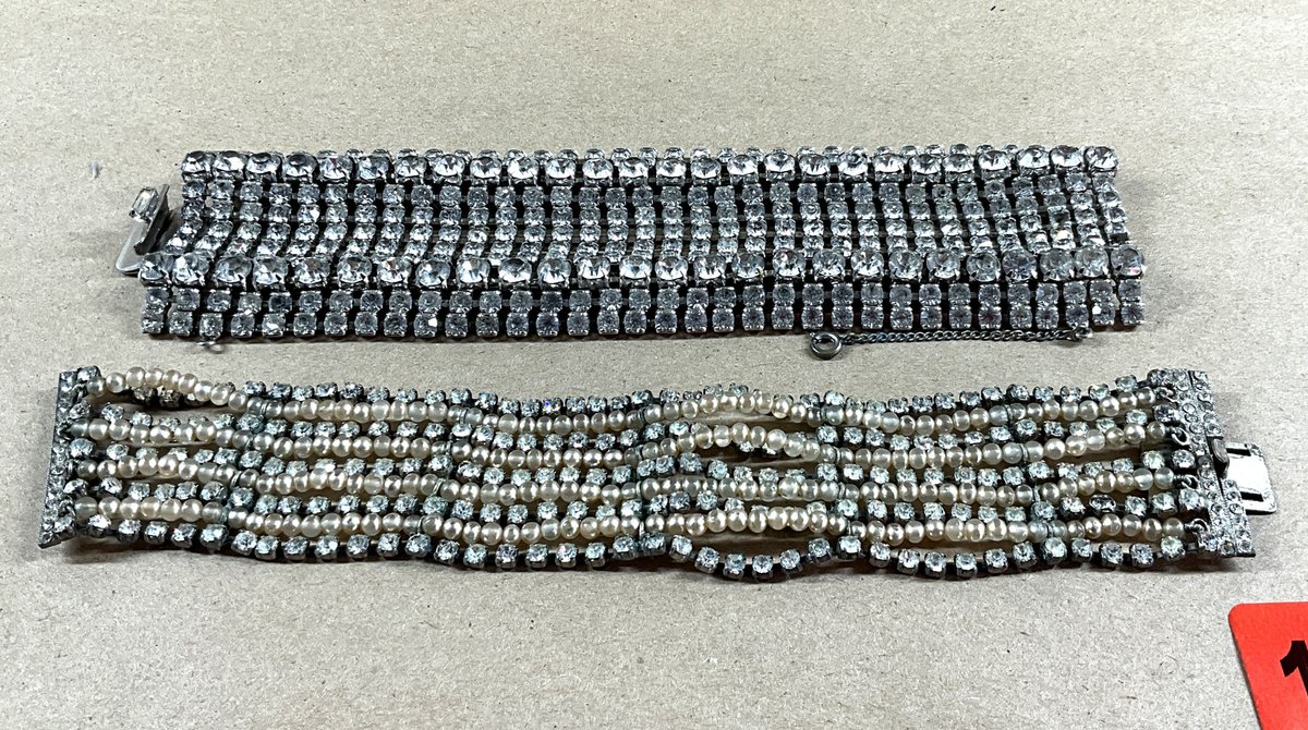 Two Vintage Weiss-Style Rhinestone Bracelets