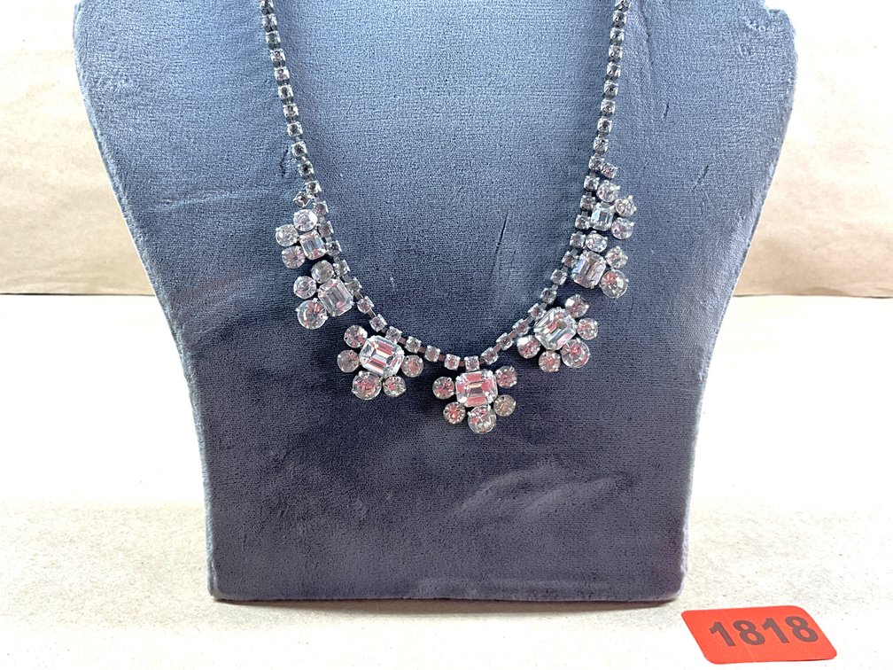 Vintage-Style Rhinestone Necklace
