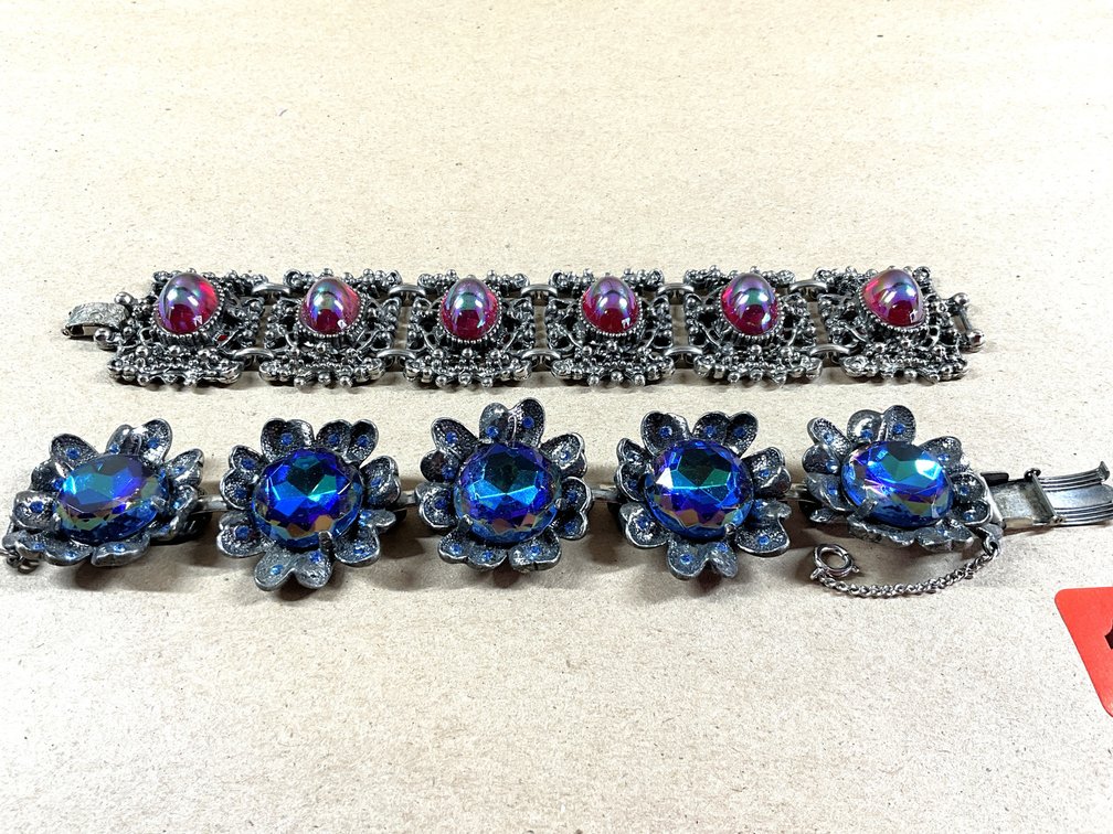 Two Vintage-Style Costume Bracelets