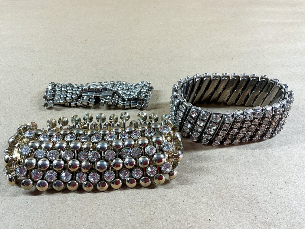 Three Asst'd Rhinestone Bracelets