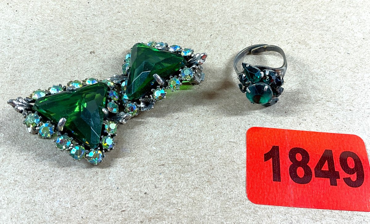One Pair Of Green Clip-Ons, And One Adjustable Bracelet