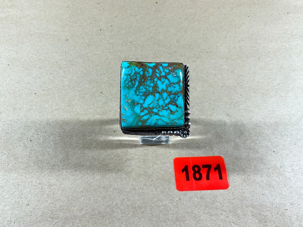 Sterling Silver Square Turquoise Ring