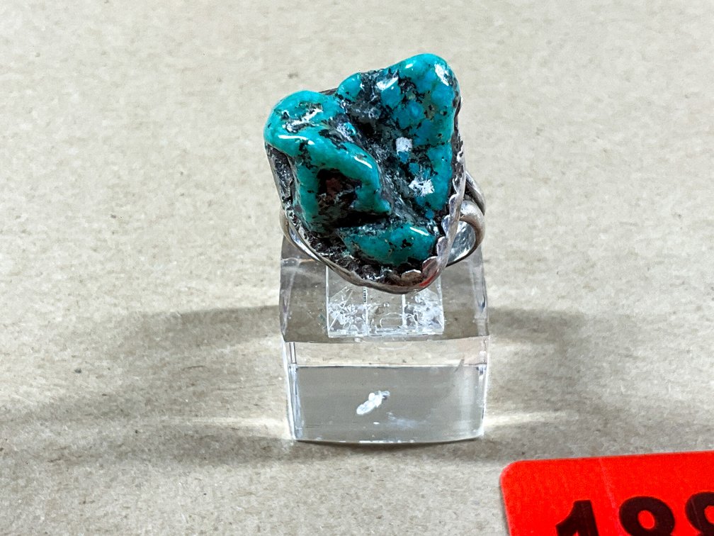 Sterling Silver Chunky Turquoise Rock Ring