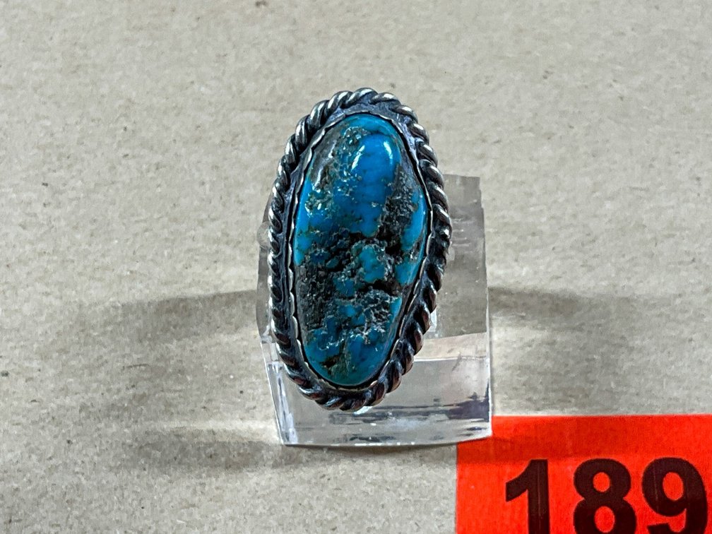 Sterling Silver Chunky Turquoise Rock Ring