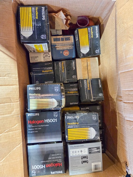 5 Boxes Asstd Headlights-Phillips Halogen, Etc