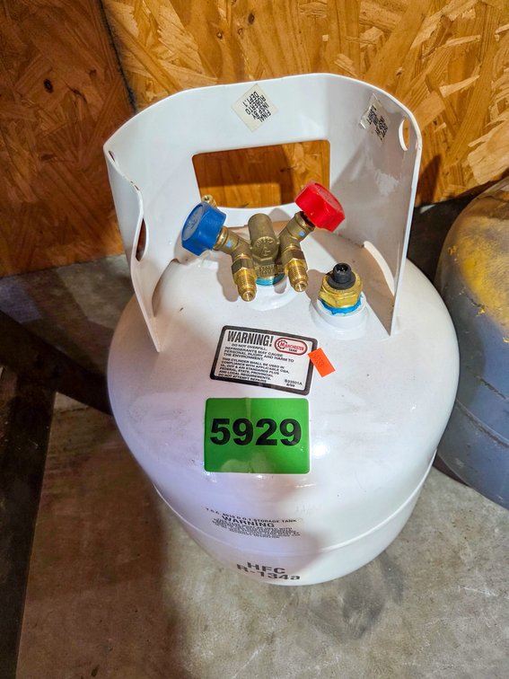 Cylinder of HFC R-134A (Appears Half Full)