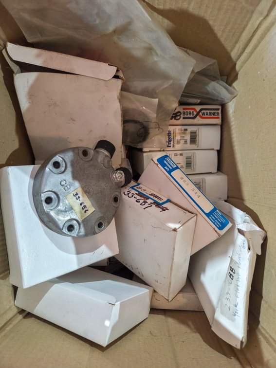 3 Boxes-2 Heater Cores, Box of Compressor End Caps & Gasket Sets