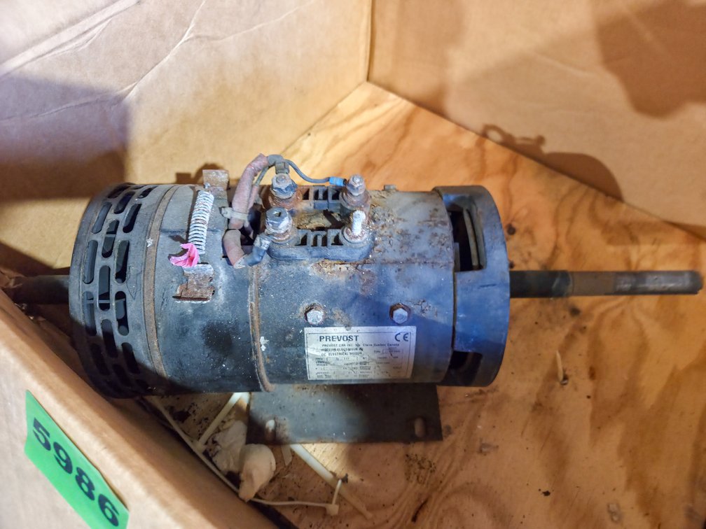 Prevast Dual Shaft Electric Motor & 2 Boxes Asstd AC Parts
