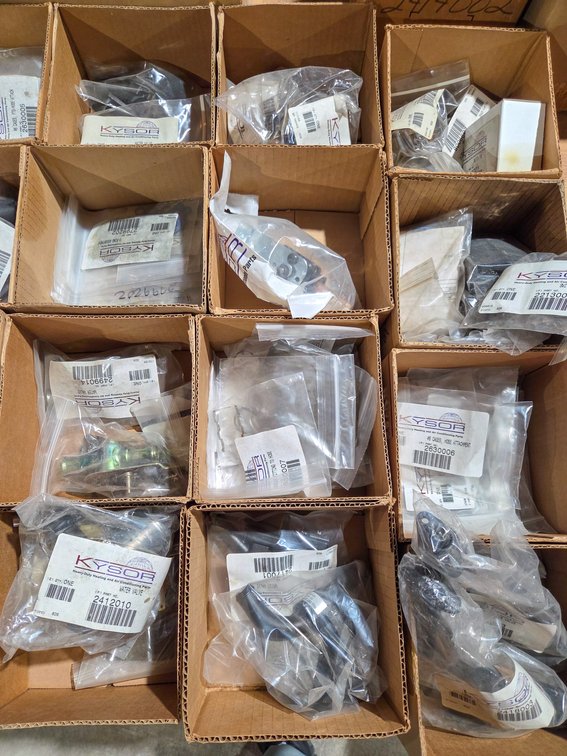 28 Boxes Asstd Parts Switch Low Pressure, Water Valves, Blower Motor Switches, Switch Freeze Control