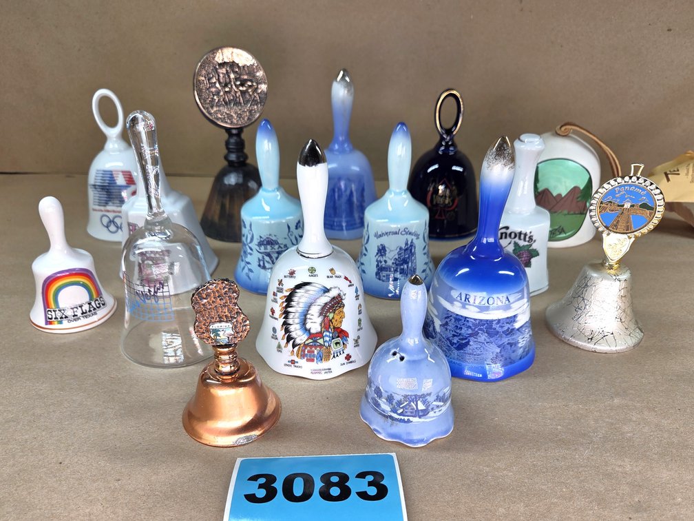 Misc Souvenier Bells From Various Places