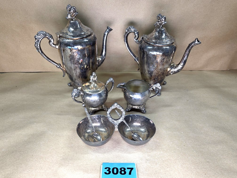 Vintage Silver Plated Coffee & Tea Service Set