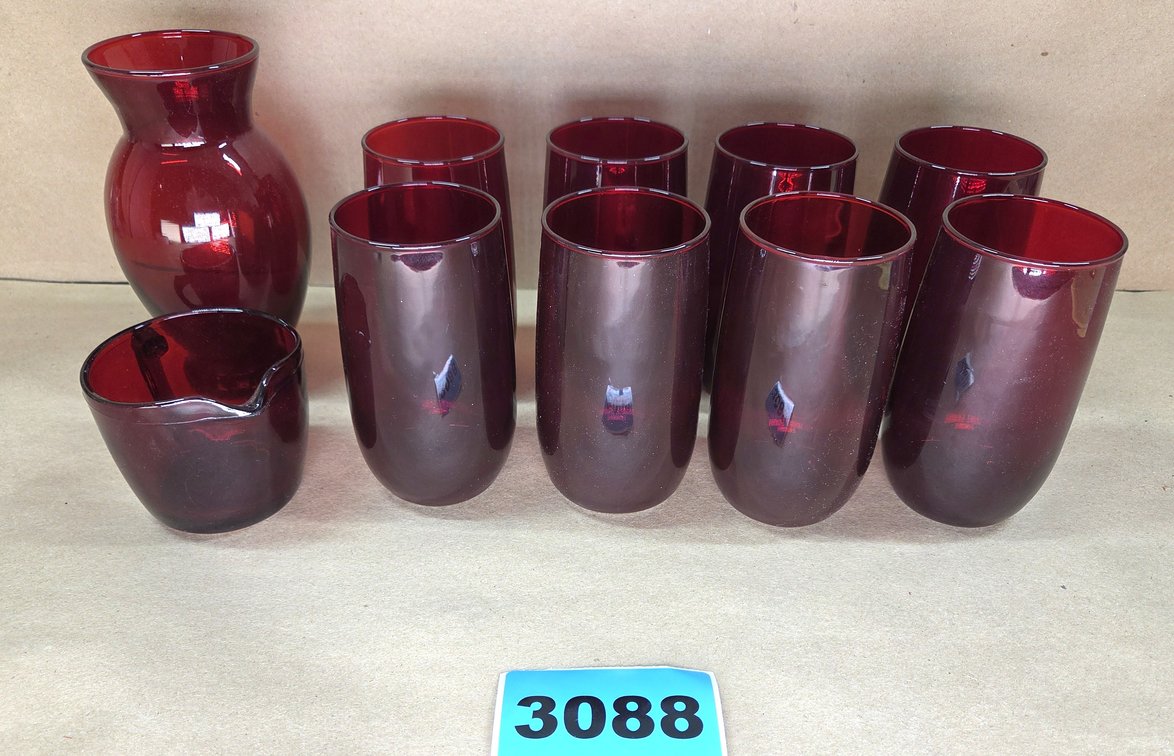 Vintage Anchor Hocking Royal Red Ruby Tumblers