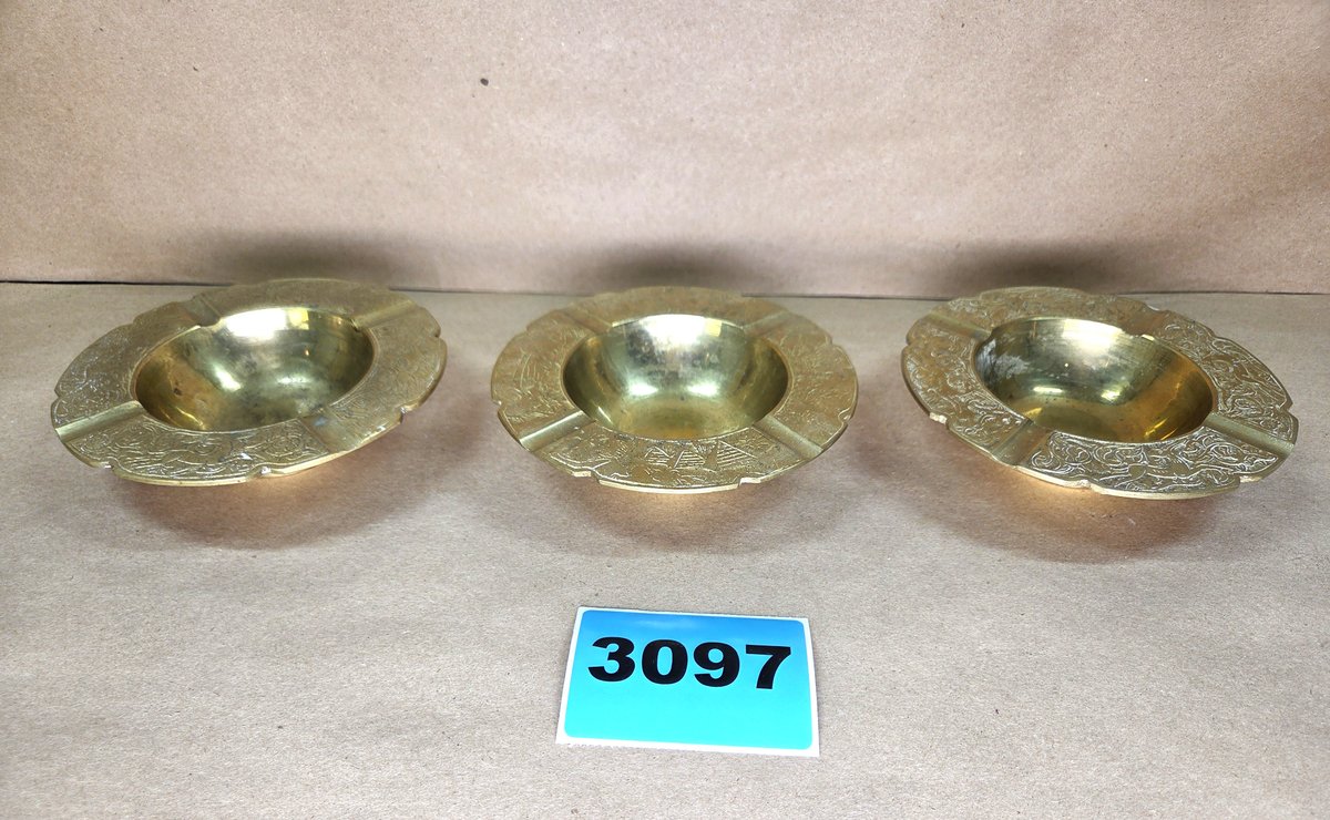 Epyptian Solid Brass Ashtrays
