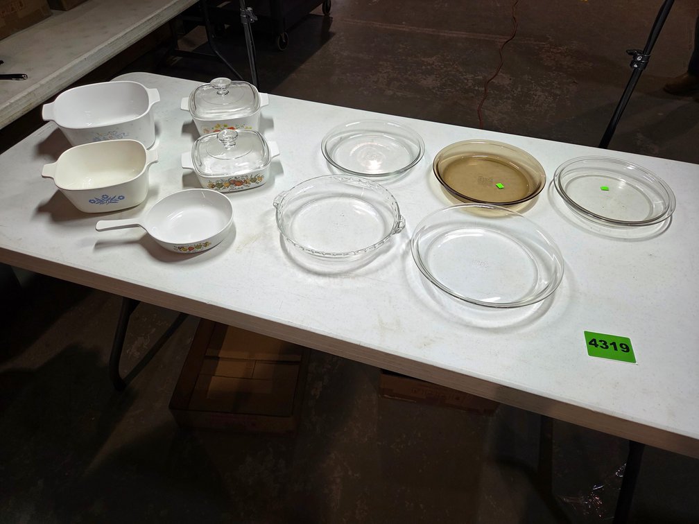 Vintage CorningWare Casserole Set and Amber Glass Bakeware