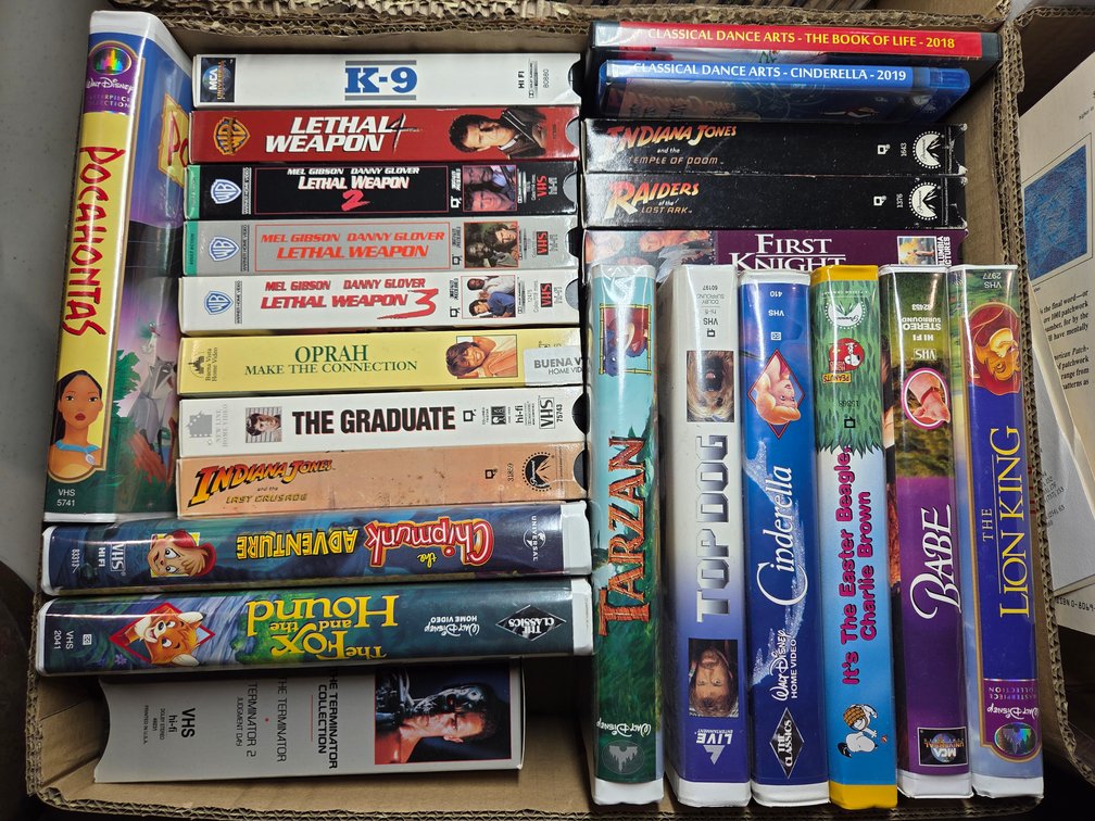 Disney & Other VHS Tapes CDs & Assorted Books
