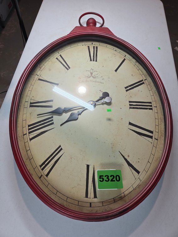Cafe des Margueries Large Wall Clock