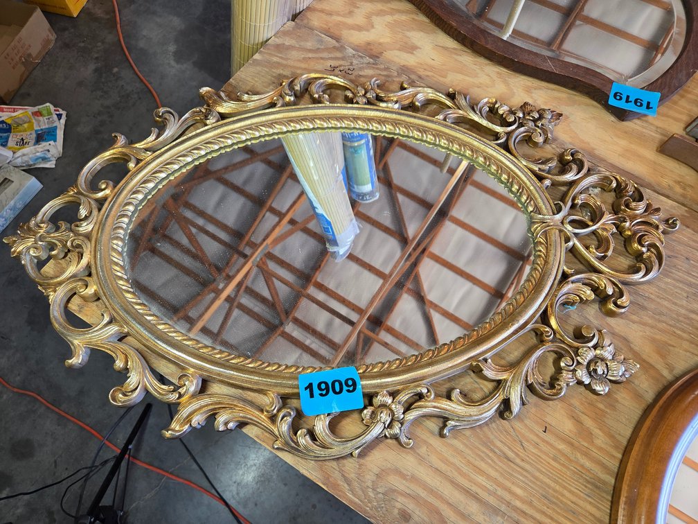 33" X 37" Mirror, Gold Frame