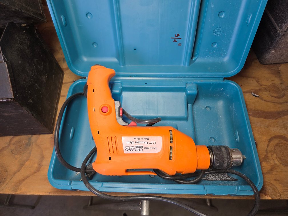 Chicago 1/2" Hammer Drill, Craftsman Industrial Driver/Drill (No Battery, Charger Included) 12V